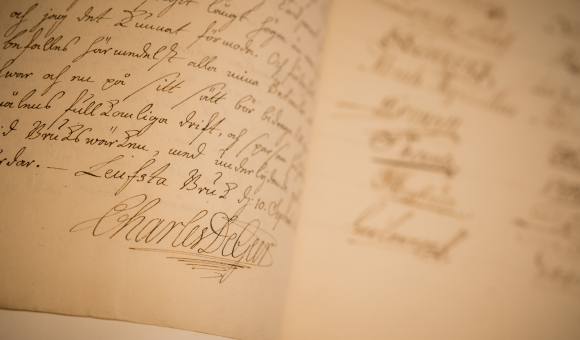 Letter signed by bruk owner Charles de Geer – Uppsala National Archives © J. Van Belle – WBI